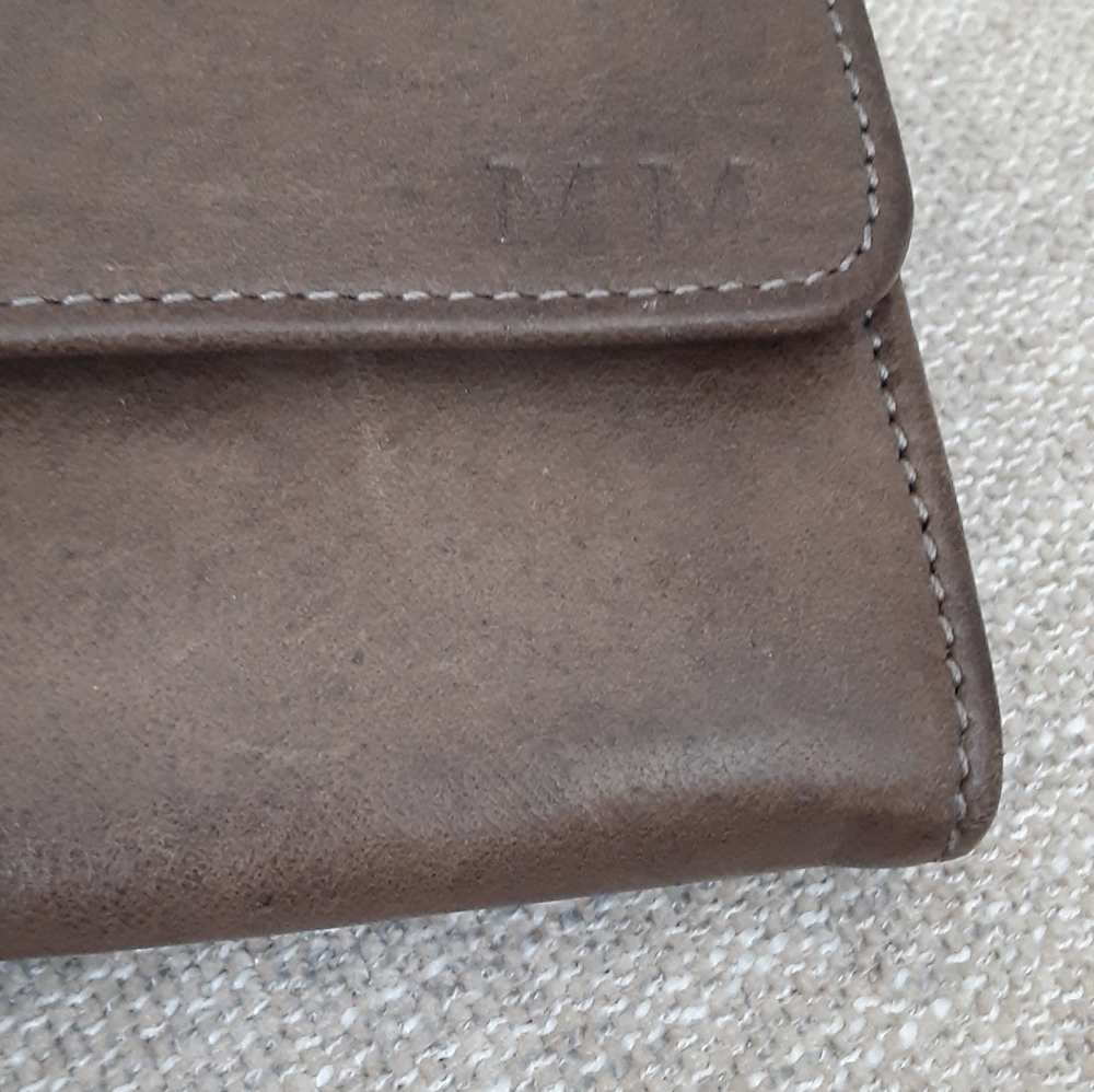 Benheart Brown Leather Snap Wallet - Picture 3 of 11